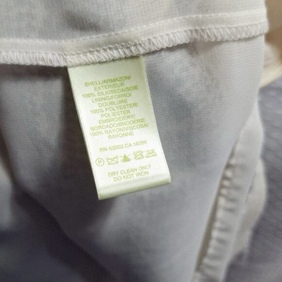 Sigrid Olsen Silk Womens Dress 2 XS 0 Cream Brown Silk Ethereal Midi Gown - Picture 8 of 11